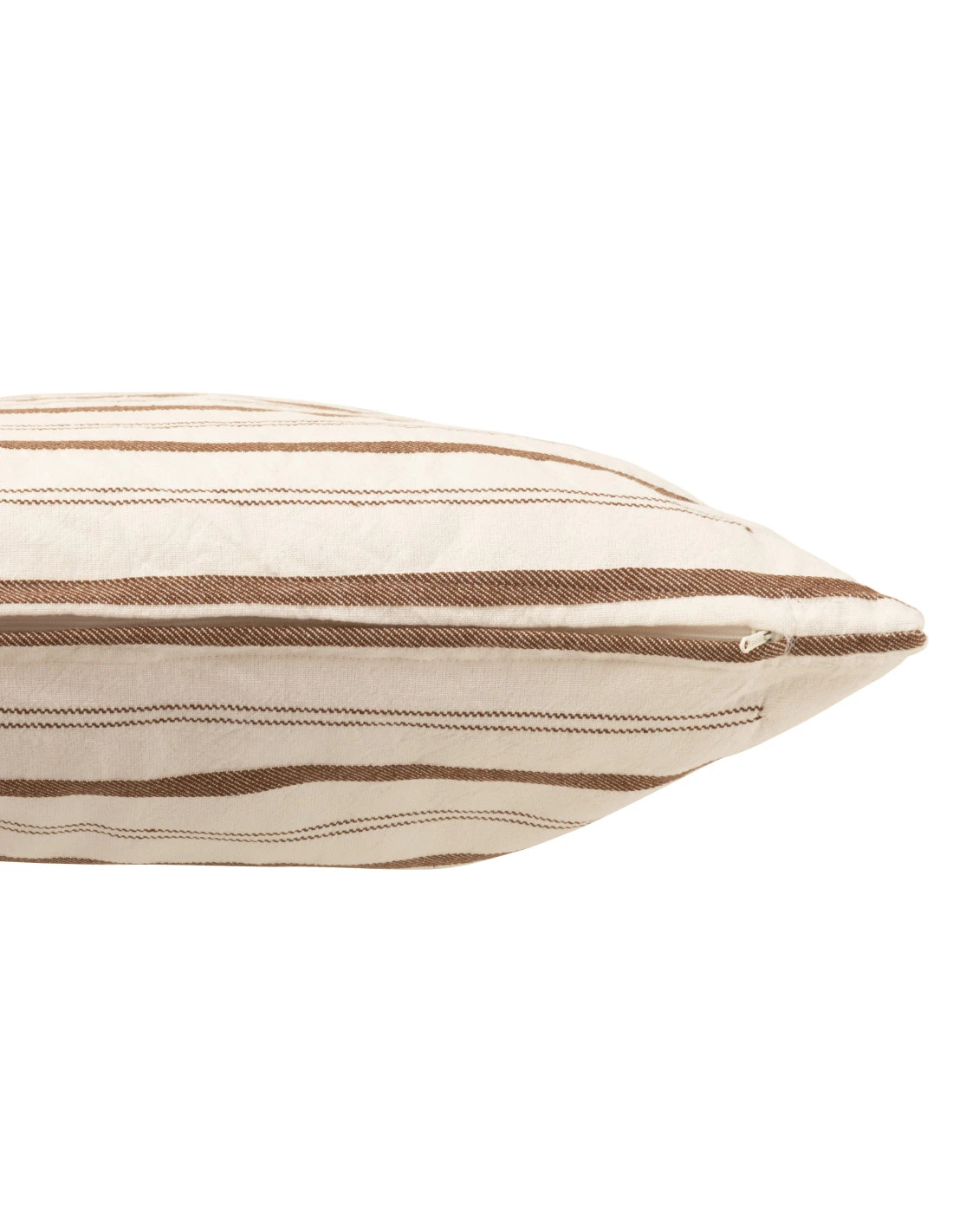 Lignes De Coussin En Coton Blanc/marron 2 Lignes De Coussin En Coton Blanc/marron – Image 2