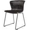 Lot De 2 Chaises Wings Noir Rotin Polyester