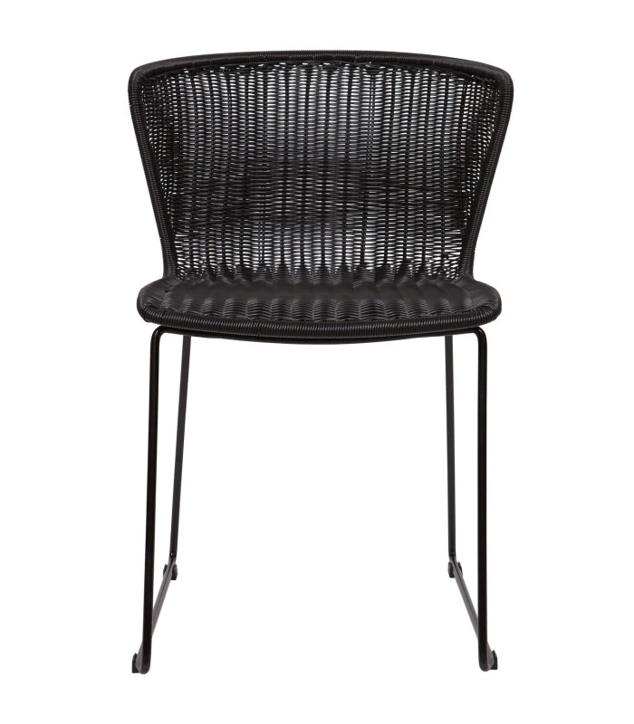 Lot De 2 Chaises Wings Noir Rotin Polyester 4 Lot De 2 Chaises Wings Noir Rotin Polyester – Image 4
