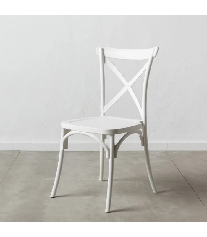 Lot De 4 Chaises Bistrot Blanc 2 Lot De 4 Chaises Bistrot Blanc – Image 2