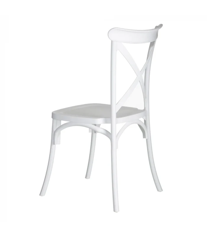 Lot De 4 Chaises Bistrot Blanc 4 Lot De 4 Chaises Bistrot Blanc – Image 4