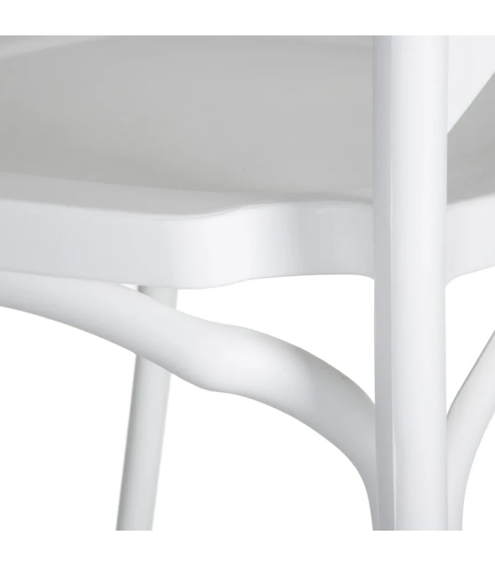 Lot De 4 Chaises Bistrot Blanc 6 Lot De 4 Chaises Bistrot Blanc – Image 6
