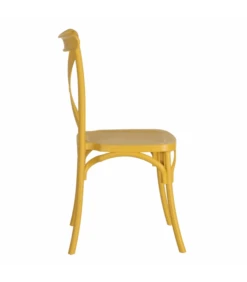 Lot De 4 Chaises Bistrot Jaune -Magasin De Meubles De Qualité lot de 4 chaises bistrot jaune 2