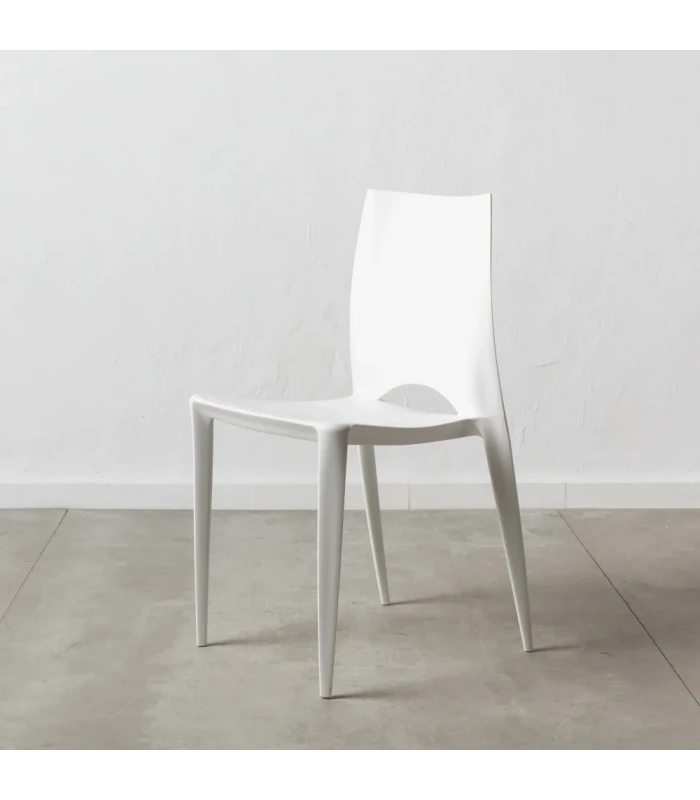 Lot De 4 Chaises Galaxy Empilables Blanc 2 Lot De 4 Chaises Galaxy Empilables Blanc – Image 2