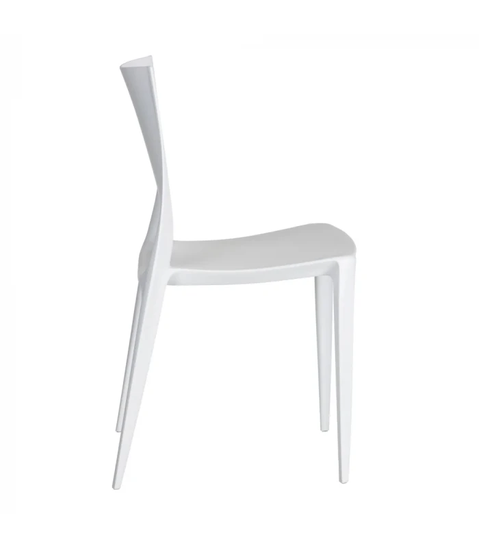 Lot De 4 Chaises Galaxy Empilables Blanc 3 Lot De 4 Chaises Galaxy Empilables Blanc – Image 3