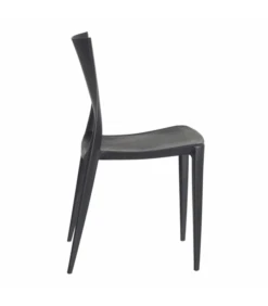 Lot De 4 Chaises Galaxy Empilables Gris Foncé -Magasin De Meubles De Qualité lot de 4 chaises galaxy empilables gris fonce 2