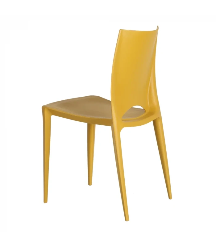Lot De 4 Chaises Galaxy Empilables Jaune 4 Lot De 4 Chaises Galaxy Empilables Jaune – Image 4