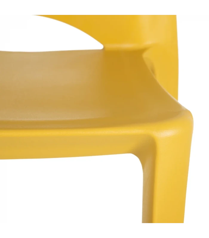 Lot De 4 Chaises Galaxy Empilables Jaune 5 Lot De 4 Chaises Galaxy Empilables Jaune – Image 5