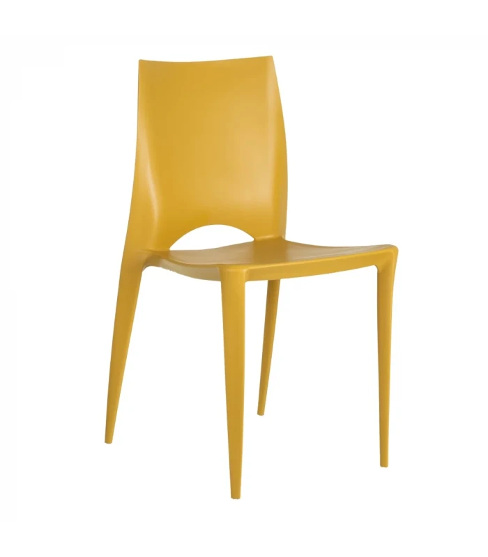 Lot De 4 Chaises Galaxy Empilables Jaune 1 Lot De 4 Chaises Galaxy Empilables Jaune