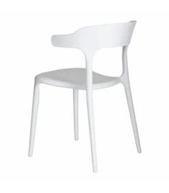 Lot De 4 Chaises Lula Empilables Blanc -Magasin De Meubles De Qualité lot de 4 chaises lula empilables blanc 3