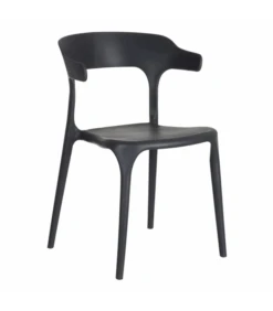 Lot De 4 Chaises Lula Empilables Gris Foncé