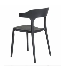 Lot De 4 Chaises Lula Empilables Gris Foncé -Magasin De Meubles De Qualité lot de 4 chaises lula empilables gris fonce 3