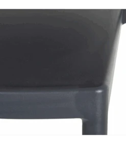 Lot De 4 Chaises Médaillon Empilables Gris Foncé 12 Lot De 4 Chaises Médaillon Empilables Gris Foncé -Magasin De Meubles De Qualité lot de 4 chaises medaillon empilables gris fonce 4