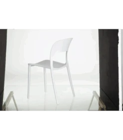 Lot De 4 Chaises Sole Empilables Blanches -Magasin De Meubles De Qualité lot de 4 chaises sole empilables blanches 5