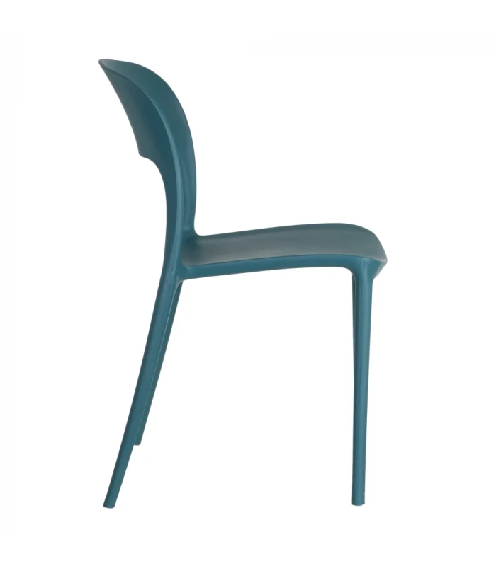 Lot De 4 Chaises Sole Empilables Bleu 3 Lot De 4 Chaises Sole Empilables Bleu – Image 3