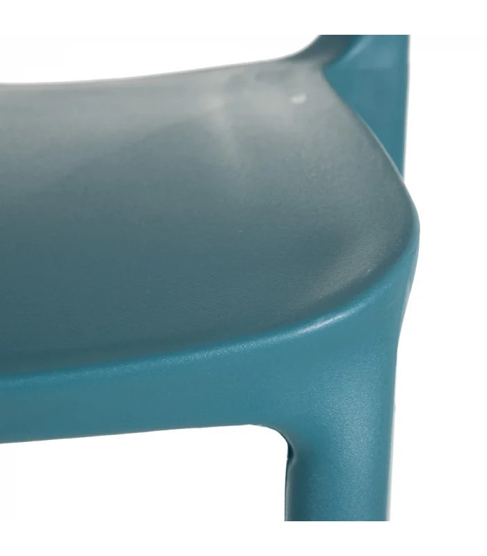 Lot De 4 Chaises Sole Empilables Bleu 5 Lot De 4 Chaises Sole Empilables Bleu – Image 5