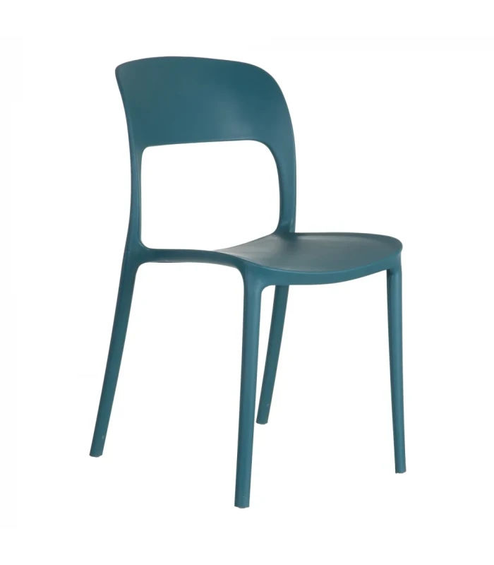 Lot De 4 Chaises Sole Empilables Bleu 1 Lot De 4 Chaises Sole Empilables Bleu