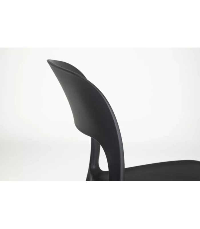 Lot De 4 Chaises Sole Empilables Gris Foncé 6 Lot De 4 Chaises Sole Empilables Gris Foncé – Image 6