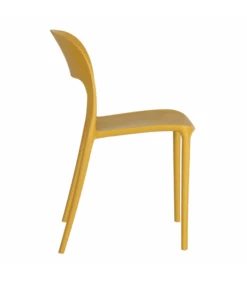 Lot De 4 Chaises Sole Empilables Jaune -Magasin De Meubles De Qualité lot de 4 chaises sole empilables jaune 2