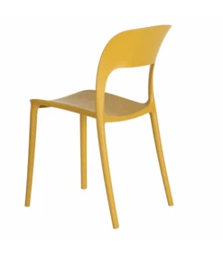 Lot De 4 Chaises Sole Empilables Jaune -Magasin De Meubles De Qualité lot de 4 chaises sole empilables jaune 3