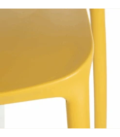Lot De 4 Chaises Sole Empilables Jaune -Magasin De Meubles De Qualité lot de 4 chaises sole empilables jaune 5