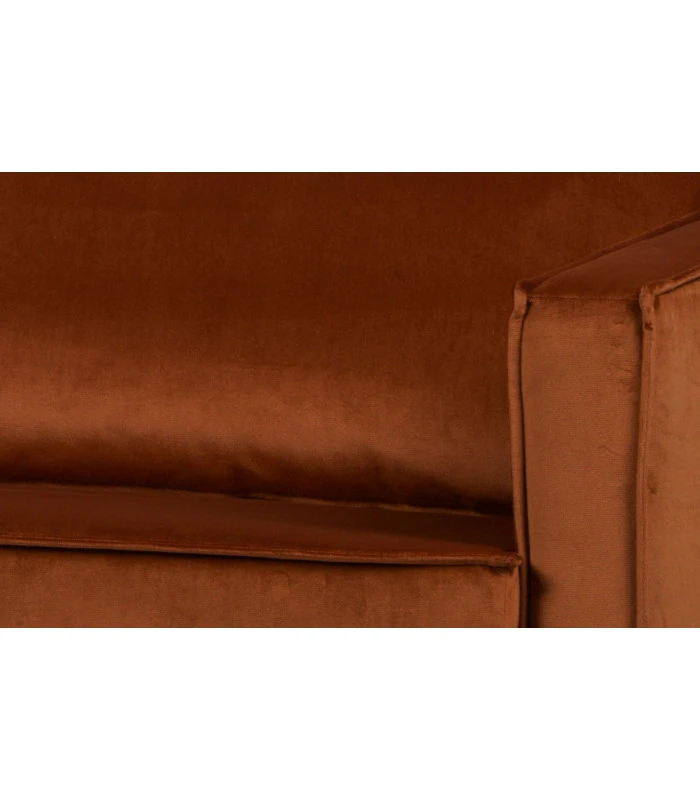 Méridienne Rodéo Droite Velvet Rouille 2 Méridienne Rodéo Droite Velvet Rouille – Image 2