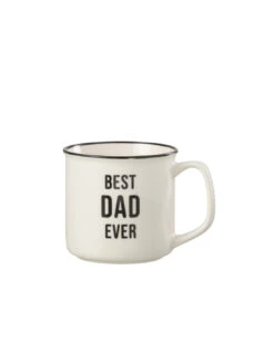 Message Sur La Tasse Meilleur Papa Porcelaine Blanc / Noir