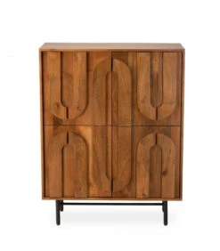Meuble Bar Ojika 4 Portes Bois Naturel -Magasin De Meubles De Qualité meuble bar ojika 4 portes bois naturel 2