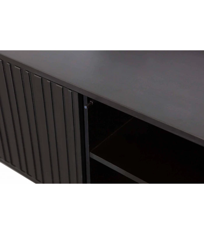 Meuble TV Grace Pin Noir 100cm 5 Meuble TV Grace Pin Noir 100cm – Image 5