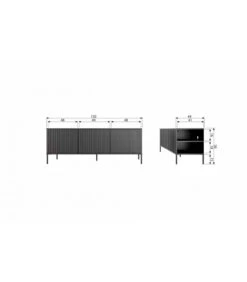 Meuble TV Grace Plaqué Frêne Expresso 150cm 15 Meuble TV Grace Plaqué Frêne Expresso 150cm -Magasin De Meubles De Qualité meuble tv grace pin noir 150cm 7