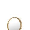 Miroir Aurora Rond En Fer/Verre Doré Petit