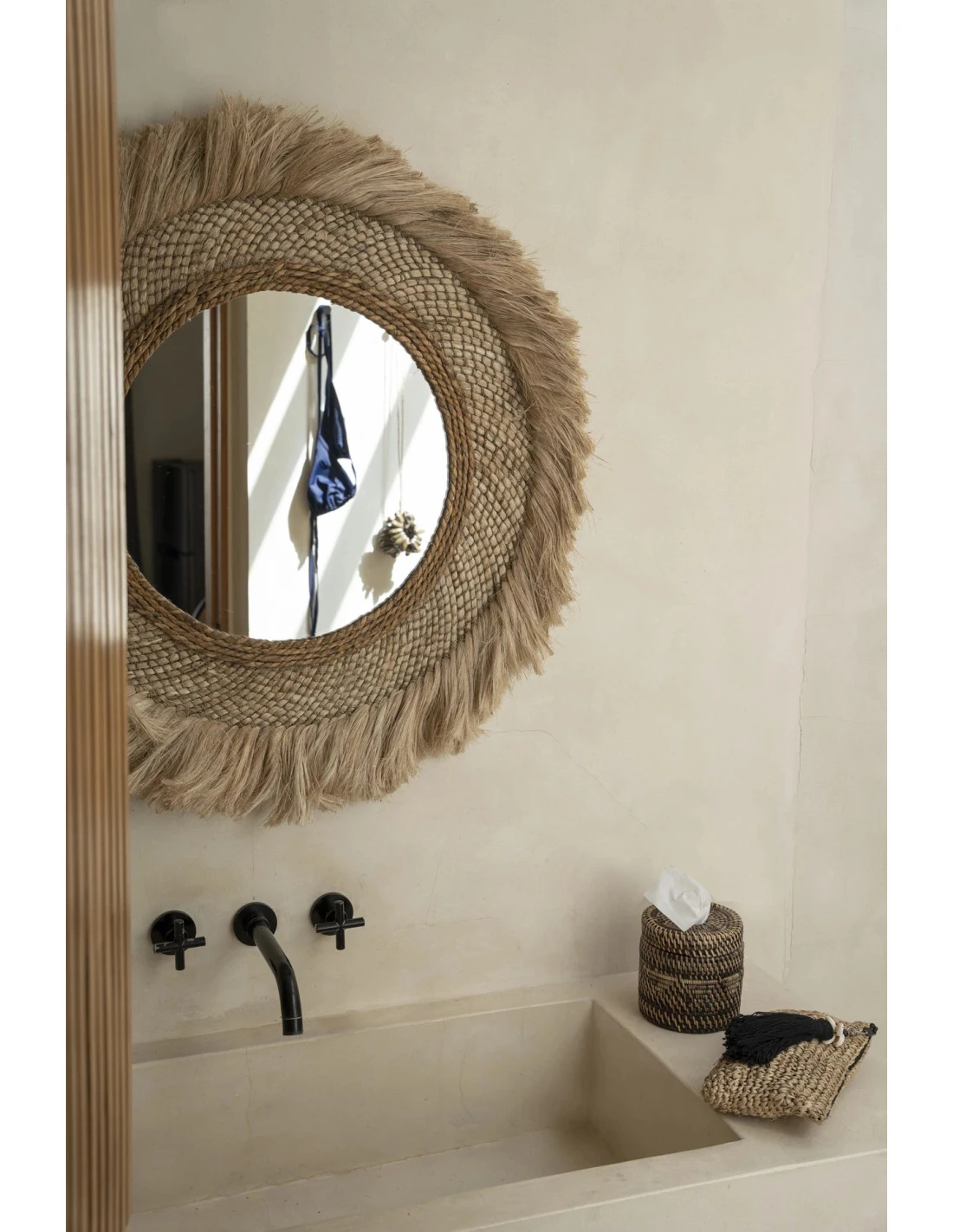 Miroir Capri - Naturel - L 2 Miroir Capri - Naturel - L – Image 2