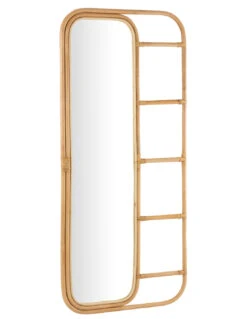 Miroir-Échelle En Rotin Naturel