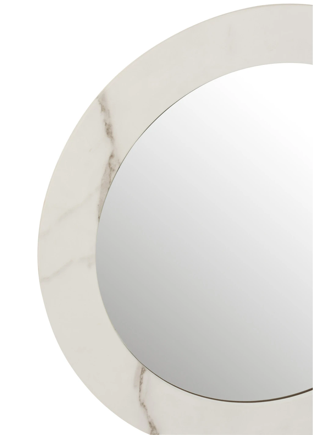 Miroir En Marbre MDF/verre Blanc Petit 2 Miroir En Marbre MDF/verre Blanc Petit – Image 2