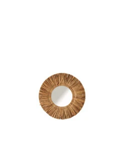 Miroir Maurice Rond En Jacinthe D'Eau Marron Petit