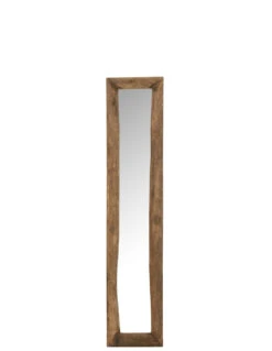 Miroir Mural Rectangle En Bois Marron Petit