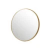 Miroir Rond à Grand Bord En Métal/verre Doré.