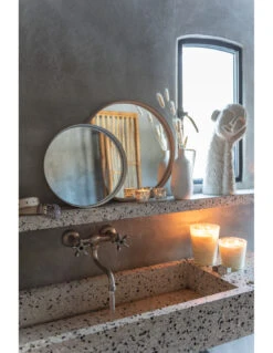 Miroir Rond Avec Bordure En Métal Blanc De Taille Moyenne 5 Miroir Rond Avec Bordure En Métal Blanc De Taille Moyenne -Magasin De Meubles De Qualité miroir rond avec bordure en metal blanc de taille moyenne 2