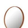 Miroir Rond En Cuir Cognac Grand