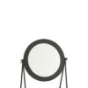 Miroir Rond Sur Pied En Métal Noir