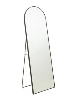 Miroir Sur Pied Arrondi Gl/Met Bl