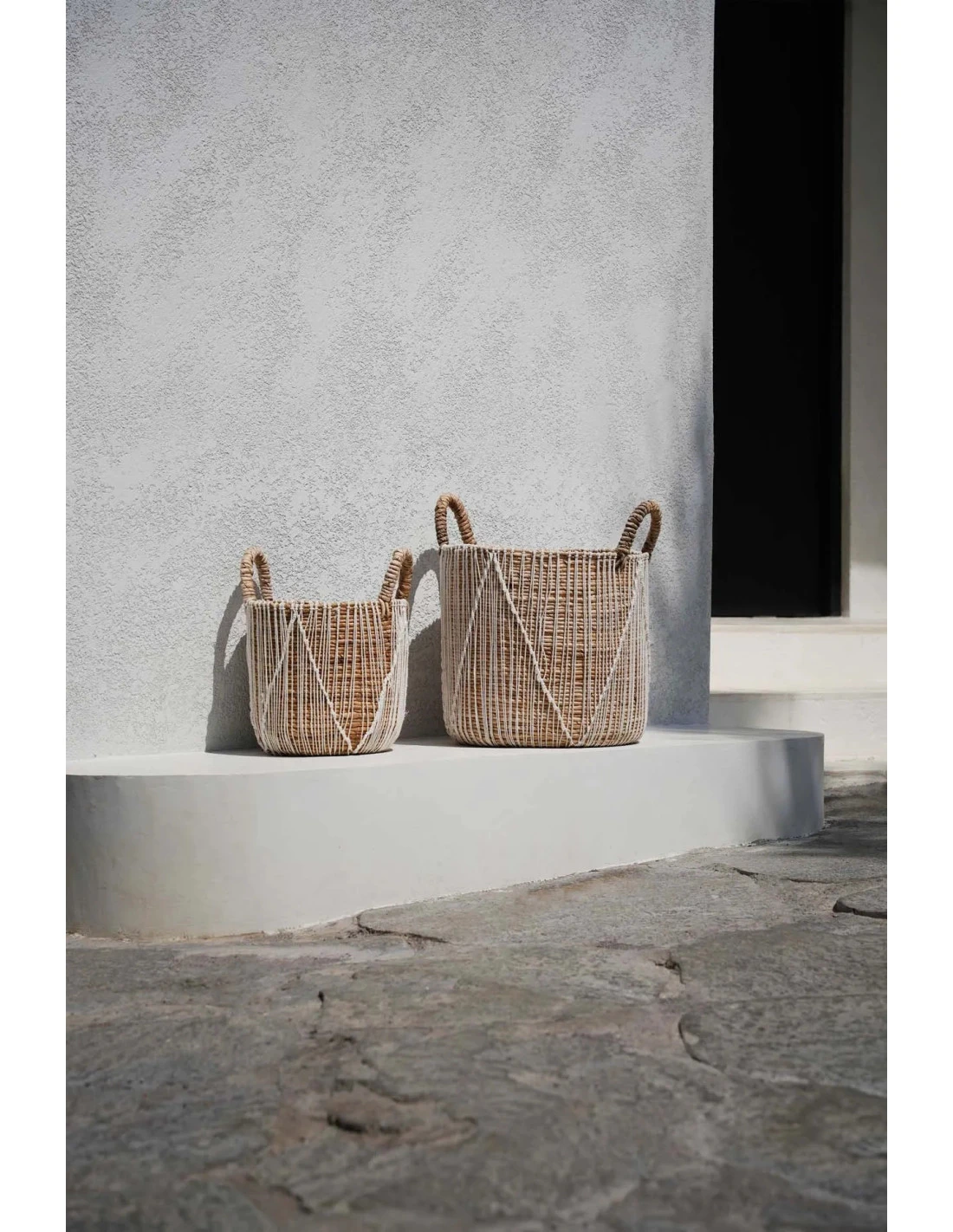 Panier Macramé Droit - Naturel Blanc - S 2 Panier Macramé Droit - Naturel Blanc - S – Image 2