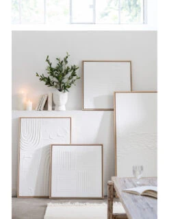 Peinture Lignes Toile Blanche Assortiment De 3 -Magasin De Meubles De Qualité peinture lignes toile blanche assortiment de 3j line 3