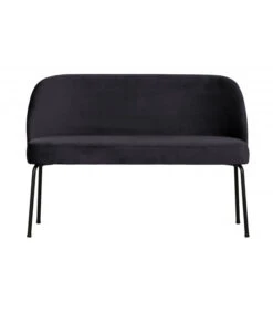 Banquette De Table 2 Places Vogue Velours Encre (Bleu Foncé)