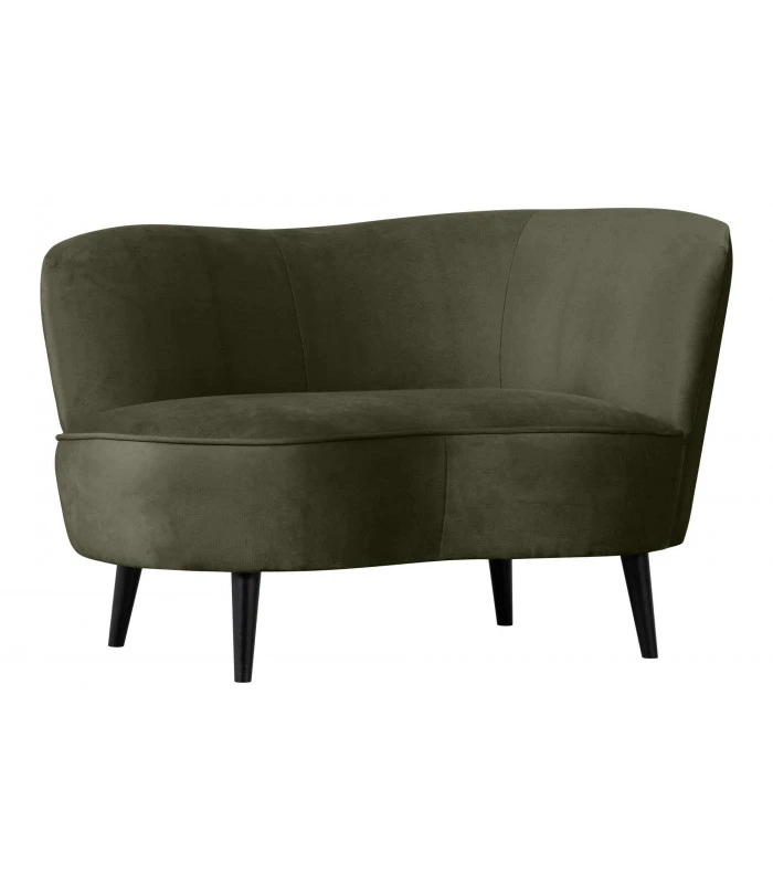 Petit Canapé Sara Lounge Droite Velours Vert Chaud 2 Petit Canapé Sara Lounge Droite Velours Vert Chaud – Image 2