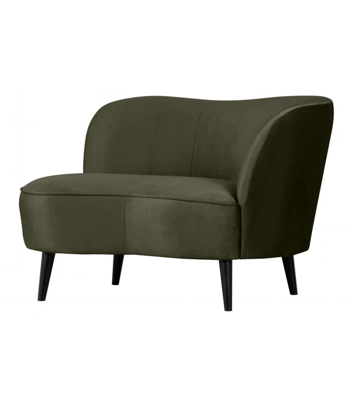 Petit Canapé Sara Lounge Droite Velours Vert Chaud 3 Petit Canapé Sara Lounge Droite Velours Vert Chaud – Image 3