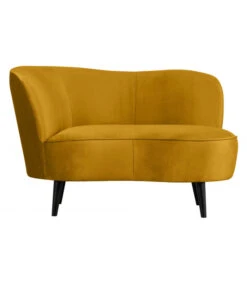 Petit Canapé Sara Lounge Gauche Velours Moutarde