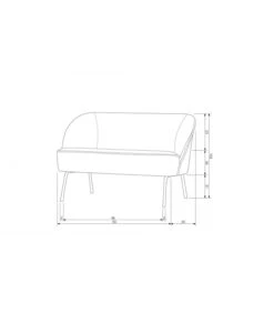 Petit Canapé Vogue Velours Moutarde -Magasin De Meubles De Qualité petit canape vogue velours moutarde 4