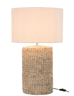 Magasin De Meubles De Qualité -Magasin De Meubles De Qualité pied de lampe abat jour en tresse epaisse en betoncoton naturel l 1