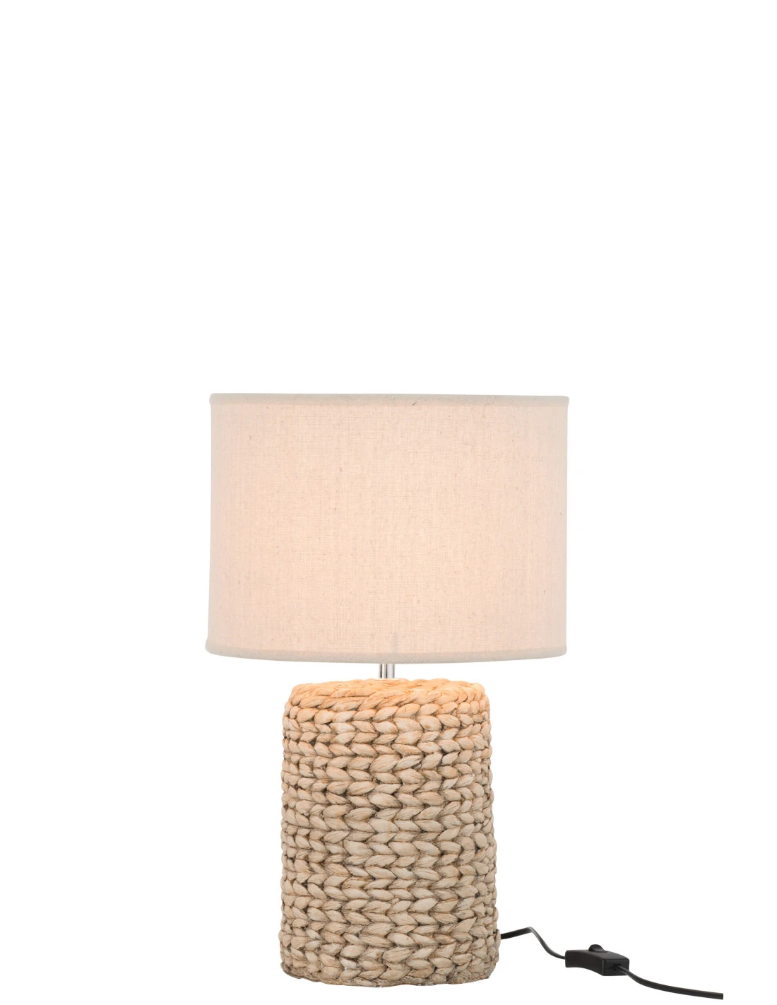 Pied De Lampe + Abat-jour En Tresse épaisse En Béton/coton Naturel S 2 Pied De Lampe + Abat-jour En Tresse épaisse En Béton/coton Naturel S – Image 2